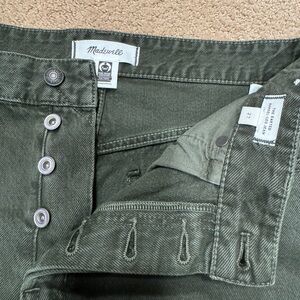 Madewell Olive Green Barrel-Leg Jeans